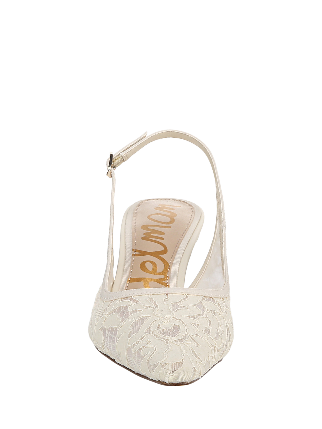 Product image 3 of 6, which shows Sam Edelman Bianka Mesh Slingback Pumps, Ivory Lace, 3.5