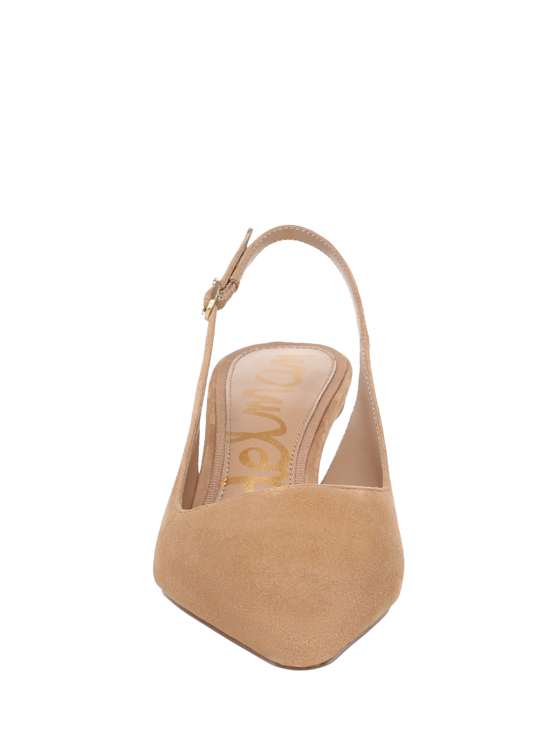 Product image 3 of 6, which shows Sam Edelman Bianka Suede Slingback Pumps, Cyprus Tan, 3.5