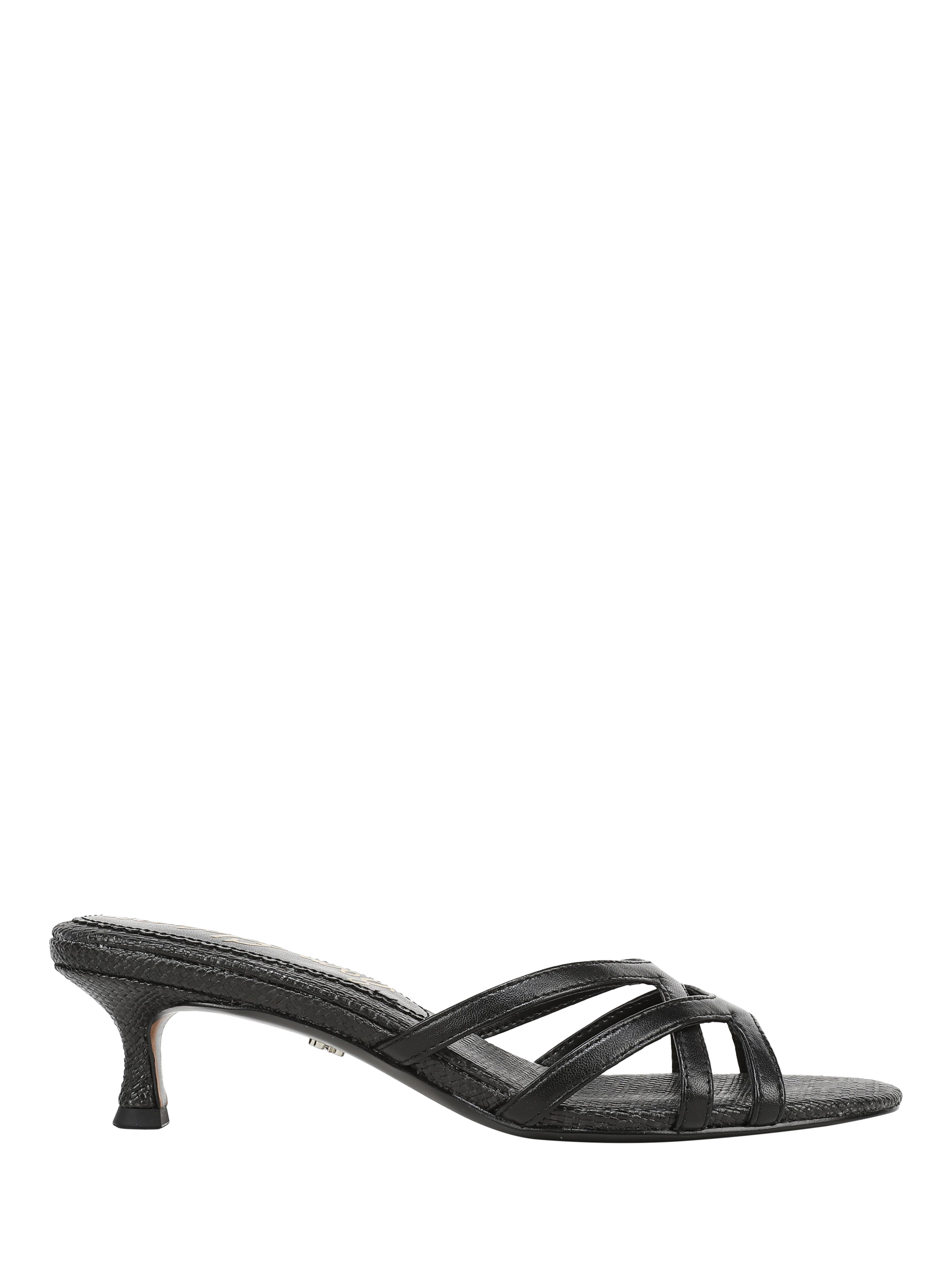 Product image 1 of 6, which shows Sam Edelman Camille Kitten Heel Sandals, Black, 3.5