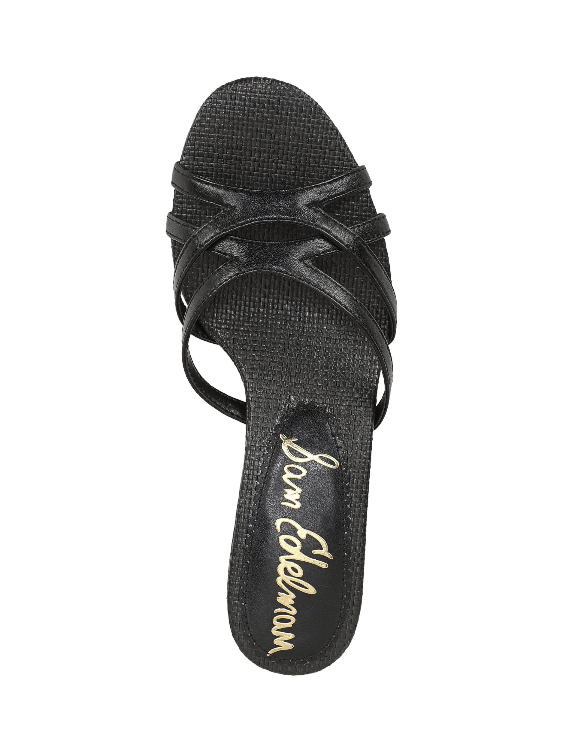 Product image 5 of 6, which shows Sam Edelman Camille Kitten Heel Sandals, Black, 3.5