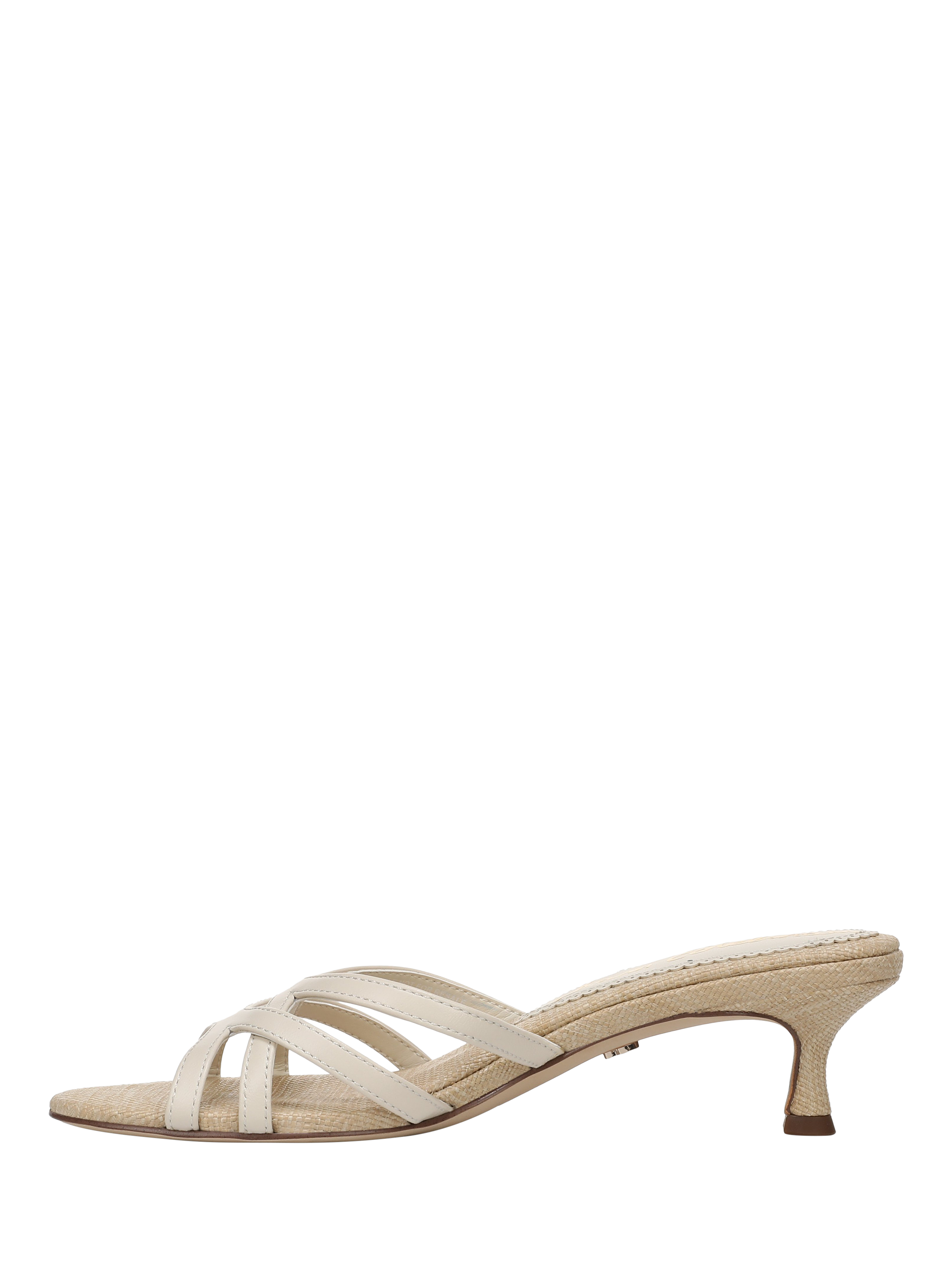 Product image 2 of 6, which shows Sam Edelman Camille Kitten Heel Sandals, Ivory, 3.5