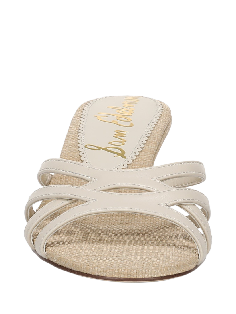 Product image 3 of 6, which shows Sam Edelman Camille Kitten Heel Sandals, Ivory, 3.5