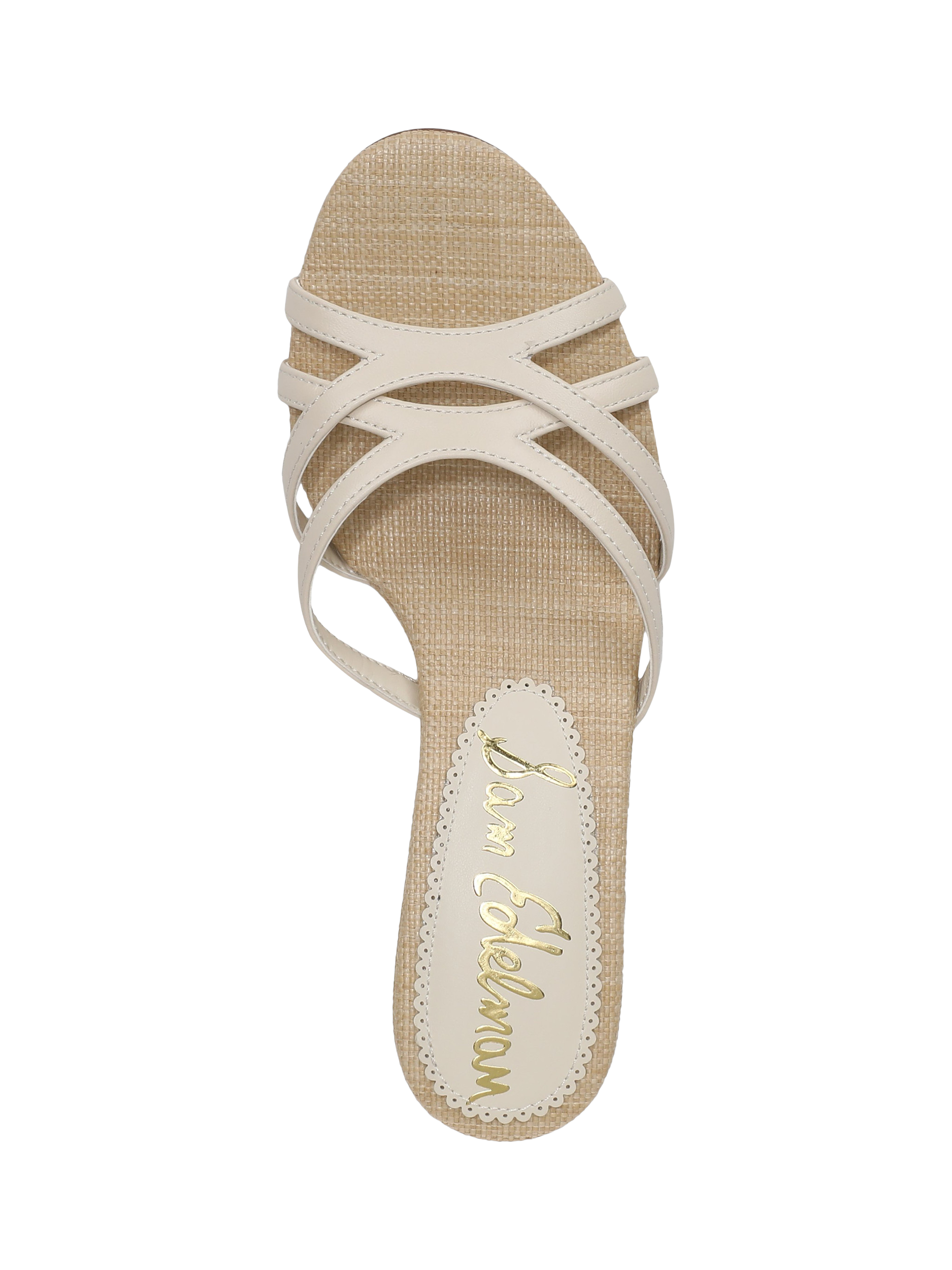 Product image 5 of 6, which shows Sam Edelman Camille Kitten Heel Sandals, Ivory, 3.5