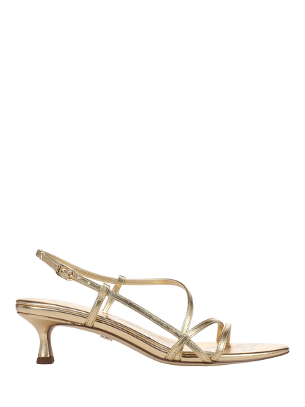 Sam Edelman Cora Leather Kitten Heel Court Shoes, Gold