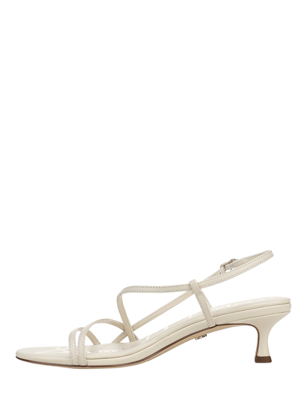 Sam Edelman Cora Leather Kitten Heel Court Shoes - view 2, Ivory