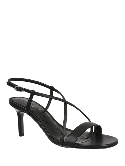 Sam Edelman Ginny Strappy Leather Heeled Shoes, Black