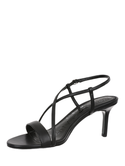 Sam Edelman Ginny Strappy Leather Heeled Shoes - view 2, Black