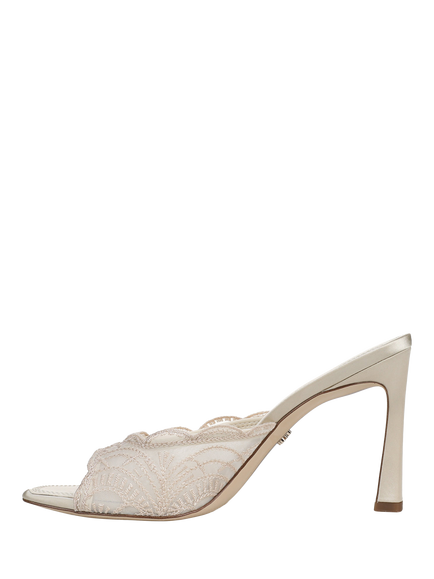 Sam Edelman Iva Lace Heeled Shoes, Modern Ivory - view 2, Modern Ivory