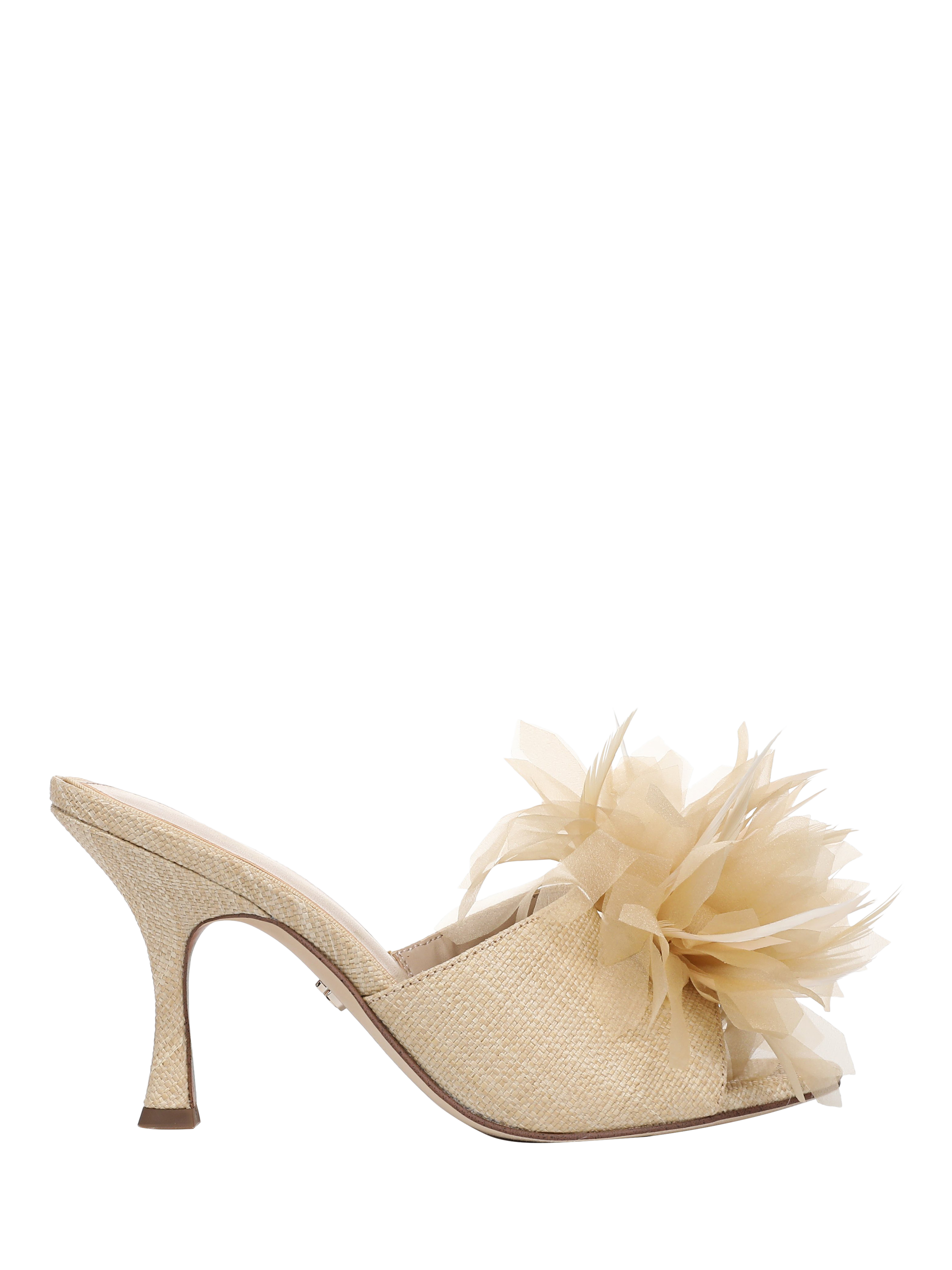 Product image 1 of 6, which shows Sam Edelman Jace Stiletto Heel Mule Sandals, Light Almond, 3.5