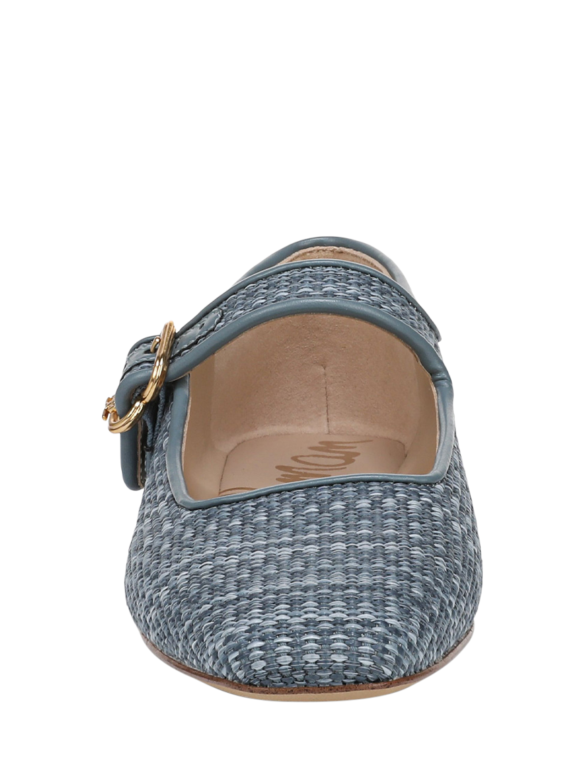 Product image 3 of 6, which shows Sam Edelman Michaela Mary Jane Ballerina Pumps, Slate Sky, 3.5