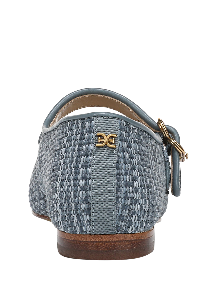 Product image 4 of 6, which shows Sam Edelman Michaela Mary Jane Ballerina Pumps, Slate Sky, 3.5