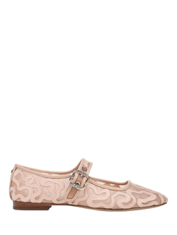 Sam Edelman Michaela Mesh Mary Jane Ballerina Pumps, Vintage Pink, Vintage Pink