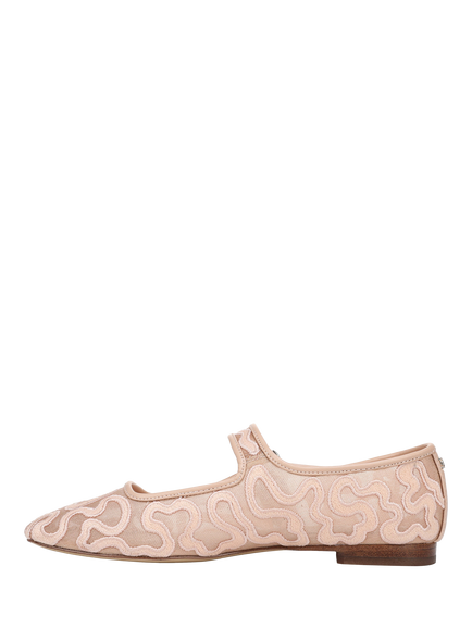Sam Edelman Michaela Mesh Mary Jane Ballerina Pumps, Vintage Pink - view 2, Vintage Pink