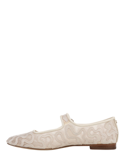 Sam Edelman Michaela Mesh 3 Mary Jane Ballerina Pumps, Modern Ivory - view 2, Modern Ivory