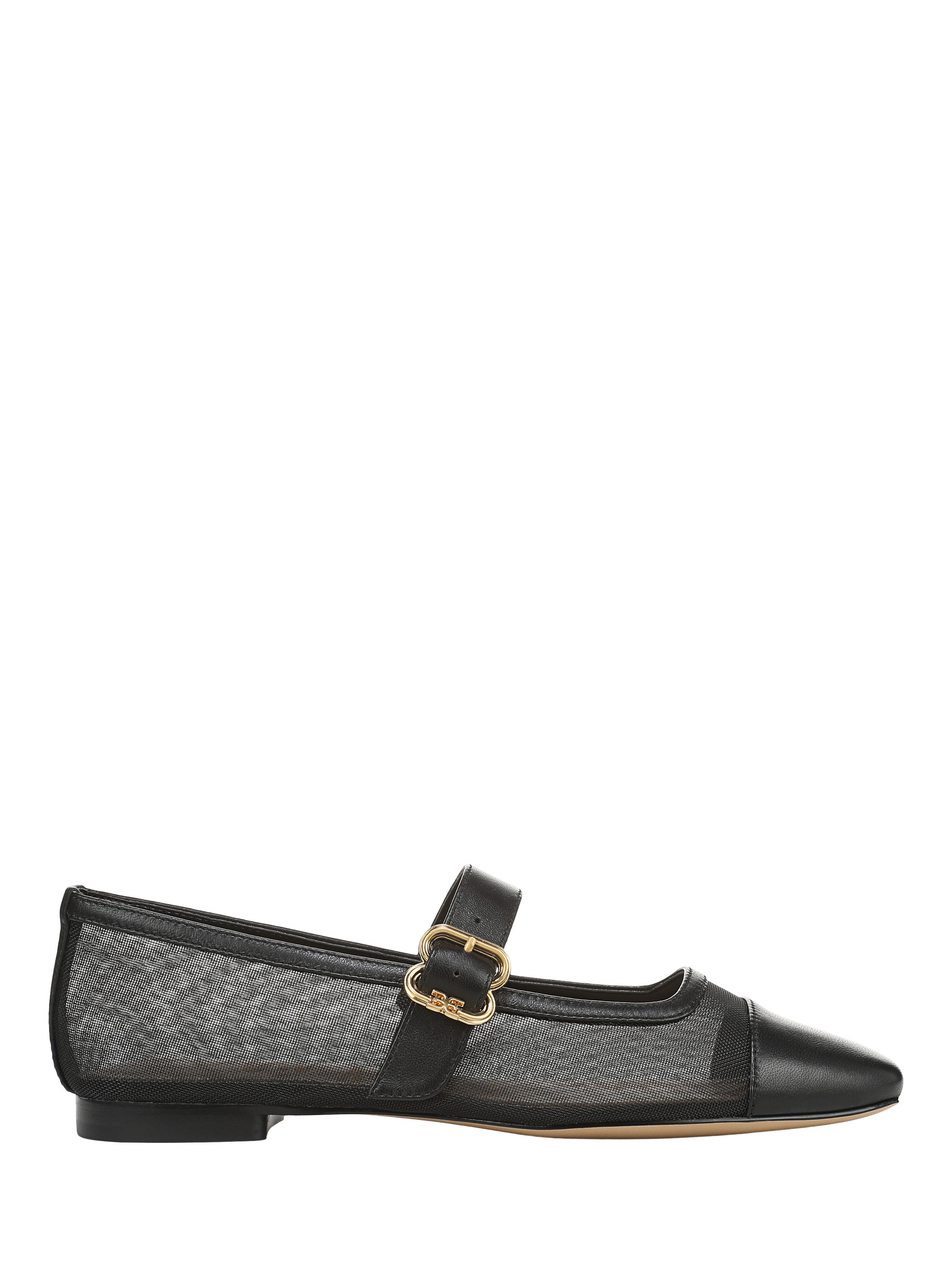 Product image 1 of 6, which shows Sam Edelman Miranda Mesh Mary Jane Ballerina Pumps, Black, 3