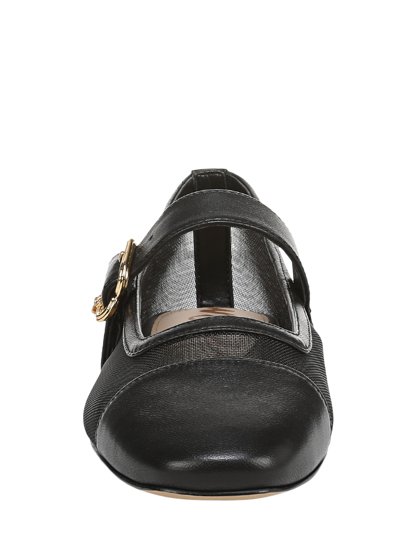 Product image 3 of 6, which shows Sam Edelman Miranda Mesh Mary Jane Ballerina Pumps, Black, 3