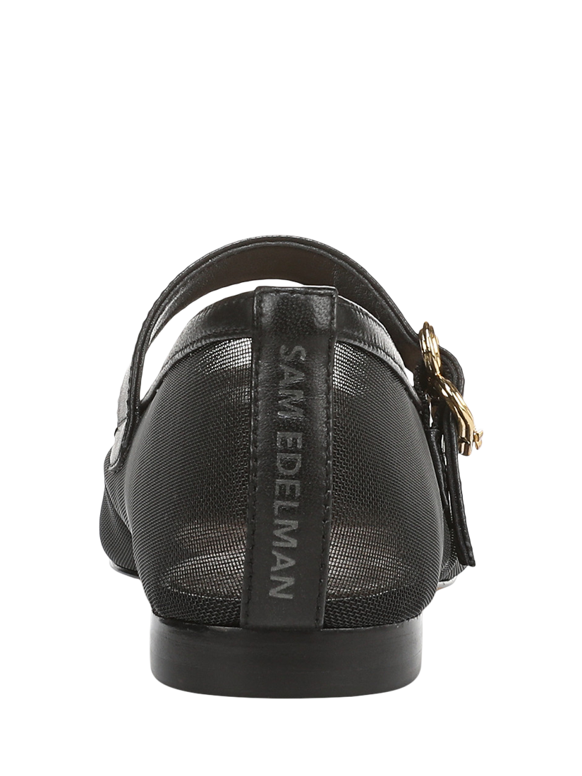 Product image 4 of 6, which shows Sam Edelman Miranda Mesh Mary Jane Ballerina Pumps, Black, 3