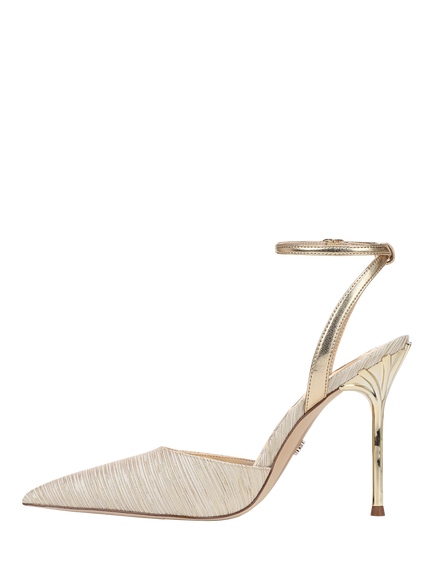 Sam Edelman Osha Pointed Toe Stiletto Heels Court Shoes, Amber Gold - view 2, Amber Gold