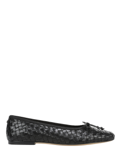 Sam Edelman Ruthie Woven Leather Ballerina Pumps, Black