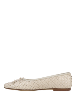 Sam Edelman Ruthie Woven Leather Ballerina Pumps - view 2, Modern Ivory