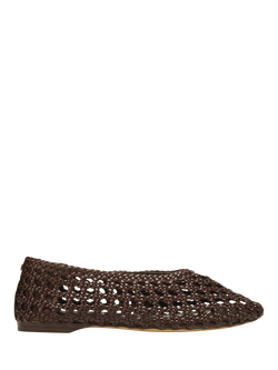 Sam Edelman Shira Woven Leather Ballet Flats, Dark Brown, Dark Brown