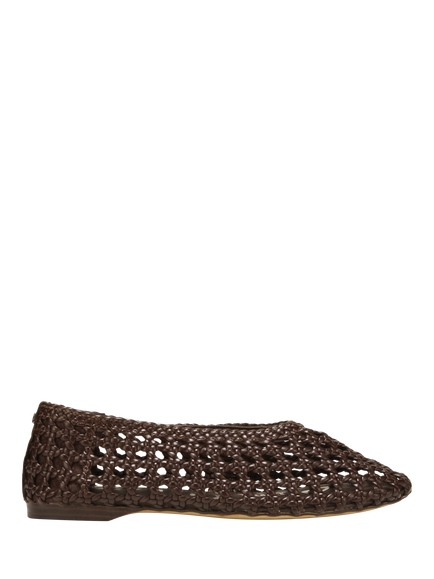 Sam Edelman Shira Woven Leather Ballet Flats, Dark Brown, Dark Brown