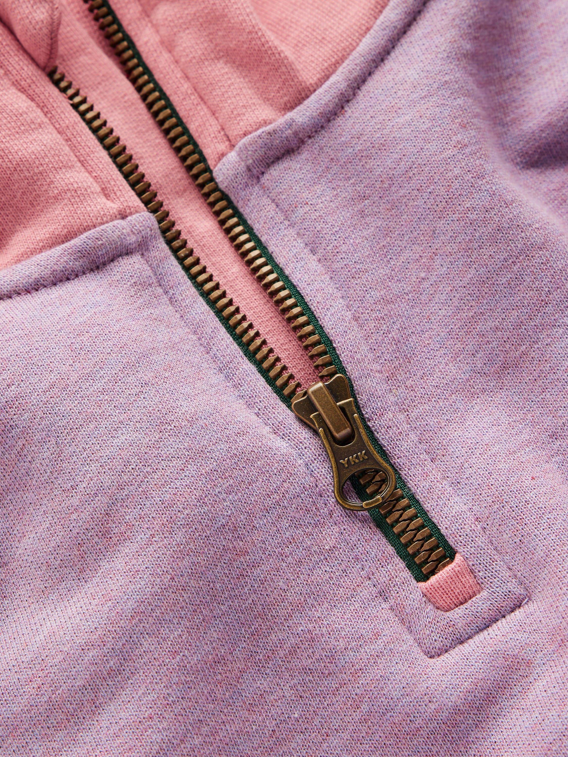 Product image 3 of 3, which shows Mini Boden Half-Zip Sweatshirt Dress, Multi/Marl, 2-3 years