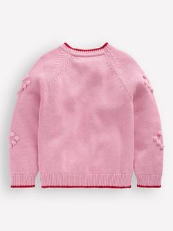 Mini Boden Kids' Bobble Cotton Cardigan,Pink - view 2, Pink