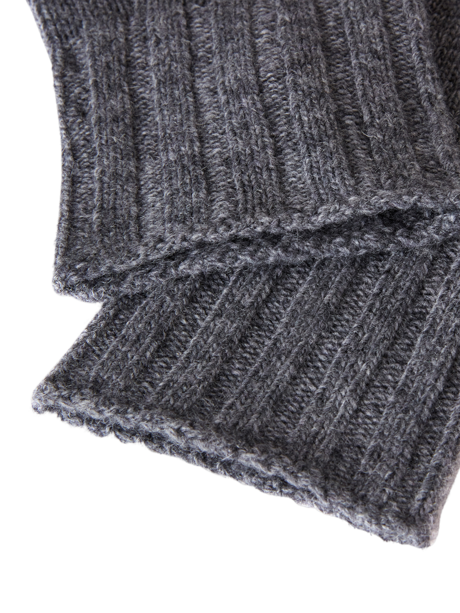 Product image 3 of 3, which shows Benetton Cable Detail Wool Rich Gloves, Grey, One Size