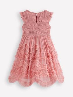 Mini Boden Kids' Tulle Bow Occasion Dress, Pink - view 2, Pink