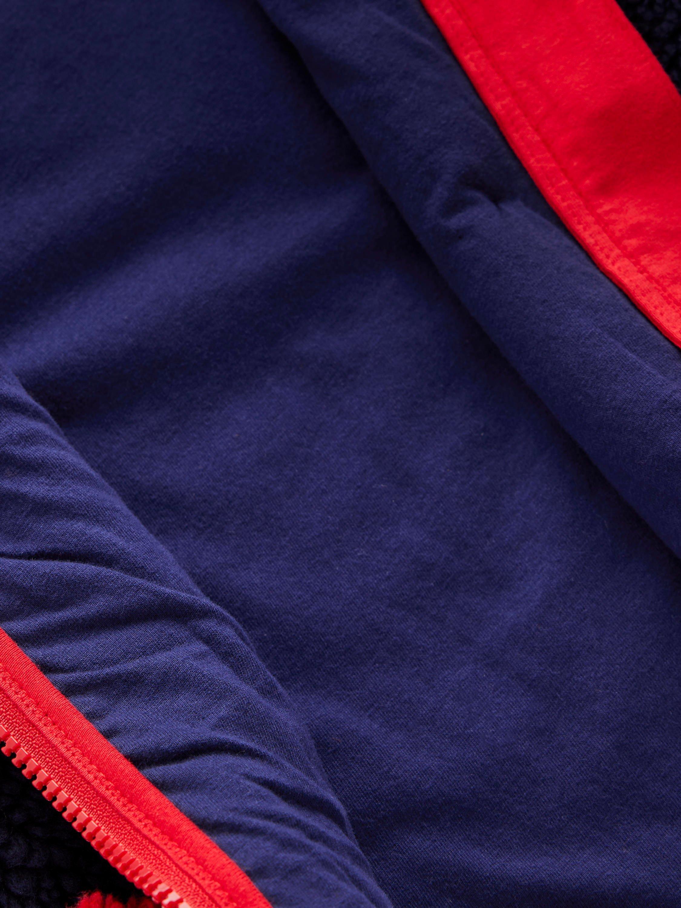 Product image 6 of 6, which shows Mini Boden Kids' Eden Borg Fleece, Navy/Red, 2-3 years