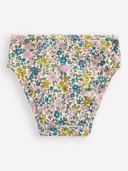 Mini Boden Kids' Briefs, Pack of 7, Multi Floral/Stripe - view 2, Multi Floral/Stripe
