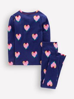 Mini Boden Kids' Snug Henley Pyjamas, Blue - view 2, Blue