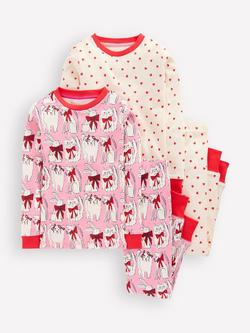 Mini Boden Kids' Twin Pack Snug Pyjamas, Pink, Pink