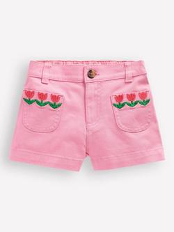 Mini Boden Kids' Patch Pocket Shorts, Pink, Pink