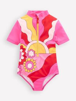 Mini Boden Kids' Short Sleeve Swimsuit, Multi, Multi