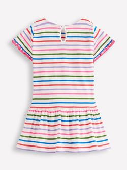 Mini Boden Kids' Dropped Sleeve Striped Top, Multi - view 2, Multi