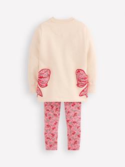 Mini Boden Kids' Fun Sweatshirt and Leggings Set, Oatmeal - view 2, Oatmeal