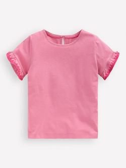 Mini Boden Kids' Ruffle Sleeve T-Shirt, Polignac, Polignac