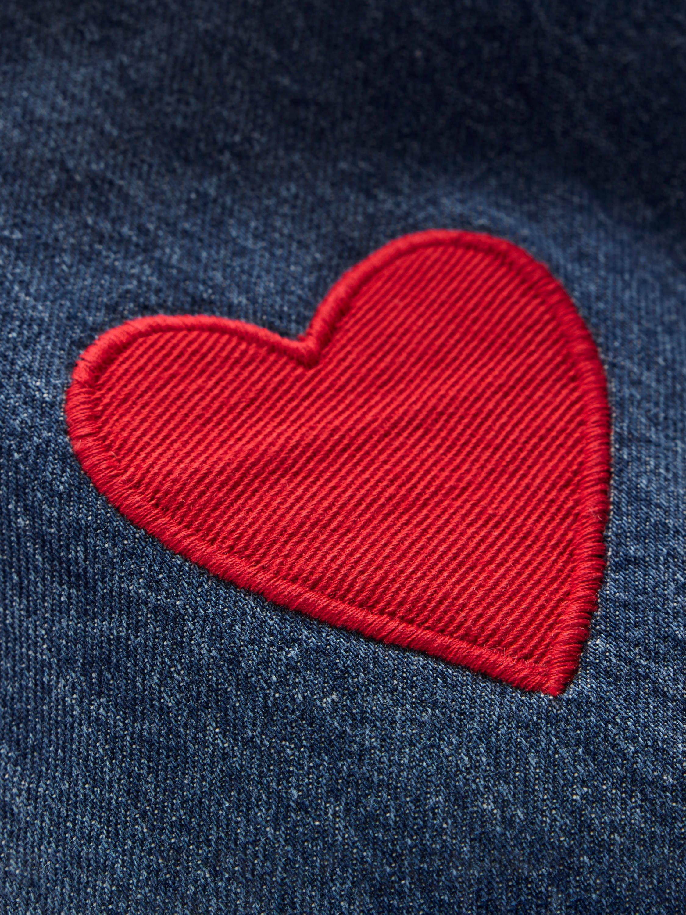 Product image 3 of 4, which shows Mini Boden Kids' Relaxed Embroidered Jeans, Blue, 2-3 years