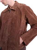 Topman Suede Zip Up Jacket, Rust