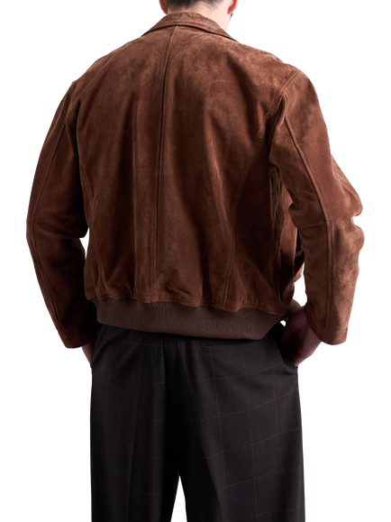 Topman Suede Zip Up Jacket, Rust - view 2, Rust