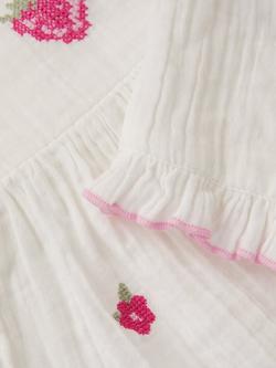 Monsoon Baby Strawberry Top and Shorts Set, White - view 2, White