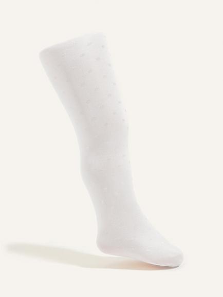 Monsoon Baby Spotted Bridal Tights, White, White