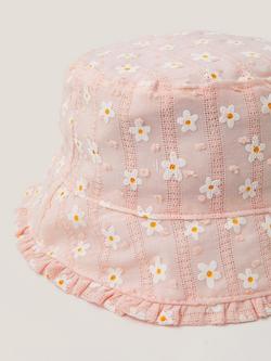 Monsoon Baby Bucket Hat, Pink - view 2, Pink