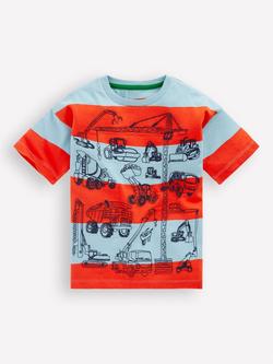 Mini Boden Kids' Relaxed Embroidered Construction T-Shirt, Multi, Multi