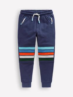 Mini Boden Kids' Warrior Knee Joggers, Blue, Blue