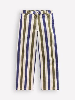 Mini Boden Kids' Relaxed Striped Jeans, Multi, Multi
