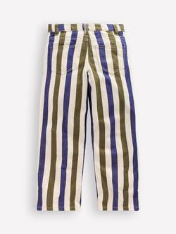 Mini Boden Kids' Relaxed Striped Jeans, Multi - view 2, Multi