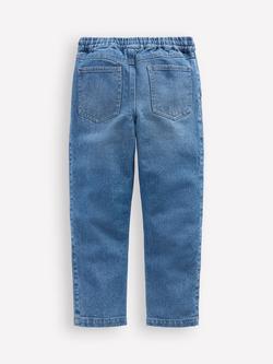 Mini Boden Kids' Warrior Knee Jeans, Blue - view 2, Blue